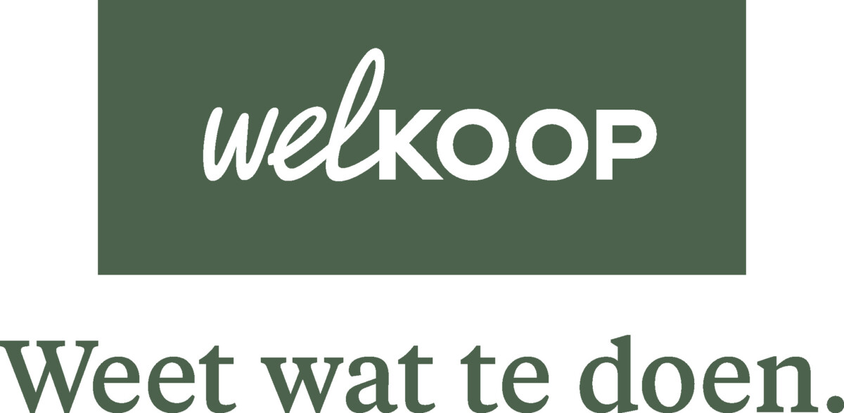 Welkoop logo groen PMS Uncoated pay-off